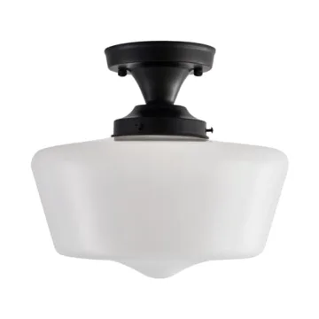 youngrender Black Schoolhouse Light Fixture - Unique Ceiling Light