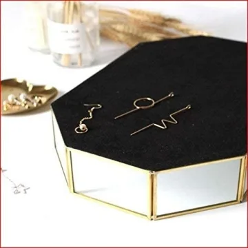 Elegant Decorative Metal Mirror Catchall Tray for Jewelry Display