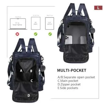 PINCNEL Waterproof Anti-theft Women Backpack Purse