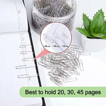 Paper Clips Assorted Sizes, Viemior 700pcs Paper Clips Paperclips for Paperwork - Large Paper Clips, Medium and Small Paper Clips (50 mm, 33mm & 28 mm) - Silver
