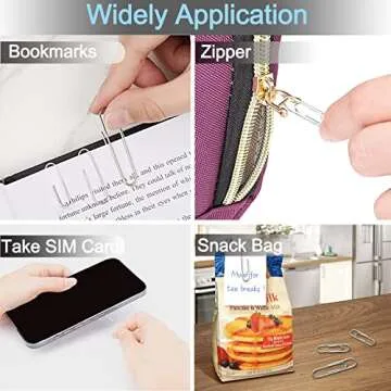 Paper Clips Assorted Sizes, Viemior 700pcs Paper Clips Paperclips for Paperwork - Large Paper Clips, Medium and Small Paper Clips (50 mm, 33mm & 28 mm) - Silver