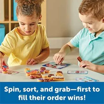 Learning Resources Grab That Donut!, 39 Pieces, Ages 3+,Fine Motor Game, Toddler Learning Toys,Toddl...