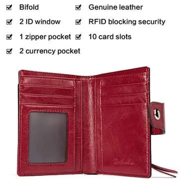 BOSTANTEN Women Leather Wallet RFID Safety in Style