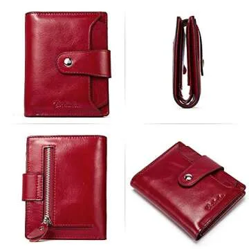 BOSTANTEN Women Leather Wallet RFID Safety in Style