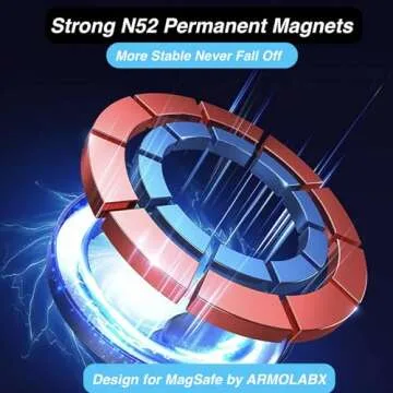 ARMOLABX Magnetic Golf Cart Phone Holder for MagSafe, Magnetic iPhone Holder for Golf Cart, [Upgraded Clamp] Golf Push Cart Phone Holder Mount for iPhone 16/15/14/13/12 Series