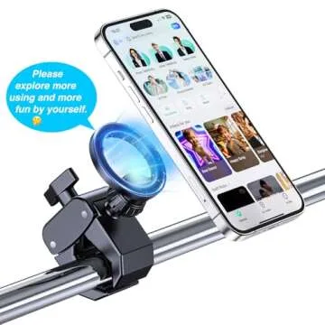 ARMOLABX Magnetic Golf Cart Phone Holder for MagSafe, Magnetic iPhone Holder for Golf Cart, [Upgraded Clamp] Golf Push Cart Phone Holder Mount for iPhone 16/15/14/13/12 Series