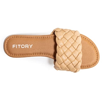 Stylish FITORY Womens Comfortable Flat Sandals for Summer