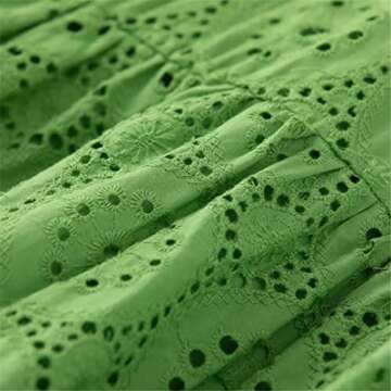 Autumn Women Sexy V Neck Lantern Sleeve High Waist Hollow Out Vintage Vacation Dresses