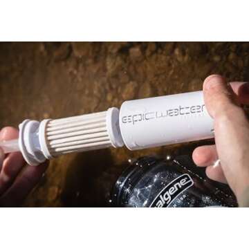 Epic Water Filters Nalgene OG Water Bottle with Filter, USA Made, BPA Free, Removes 99.99% Tap Water Contaminants, Forever Chemicals, Smoke Grey, 32 oz