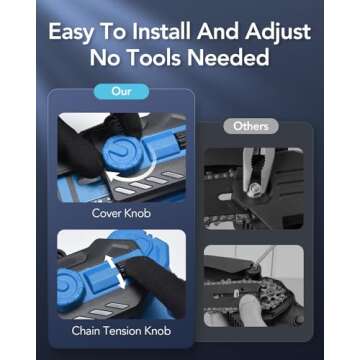 iDOO Mini Chainsaw 6inch, Birthday Gardening Gifts for Women Men, Cordless Battery Chain Saw Portable Camping Gear for Wood Cutting Tree Trimming (2 Batteries & 3 Chains), Blue