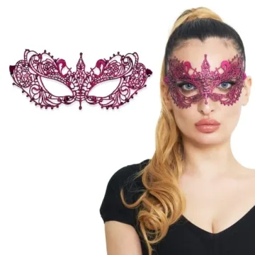 Pink Masquerade Mask for Women - Elegant Lace Design for All Occasions
