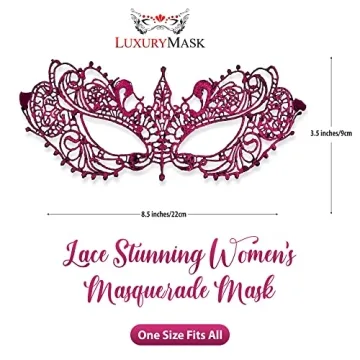 Stylish Pink Lace Masquerade Mask for Women - USA Made