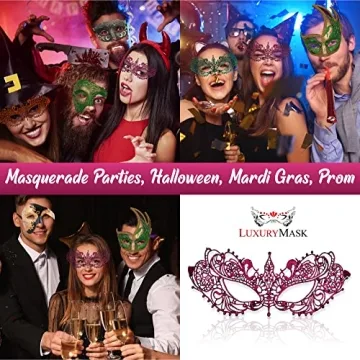 Stylish Pink Lace Masquerade Mask for Women - USA Made