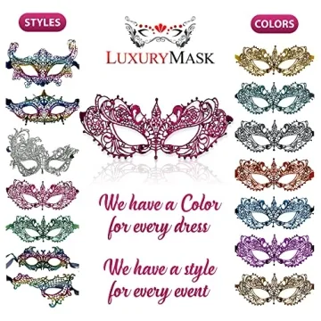 Stylish Pink Lace Masquerade Mask for Women - USA Made