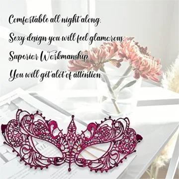 Stylish Pink Lace Masquerade Mask for Women - USA Made