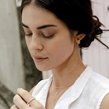 Stylish PAVOI 14K Gold Plated Huggie Earrings for Women