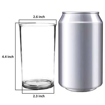 Youngever 9 Pack 9-ounce Plastic Drinking Tumblers, Plastic Glasses, Reusable Plastic Cups, Unbreakable Glasses, Drinking Glasses, Reusable | NO BPA | Top-rack Dishwasher Safe