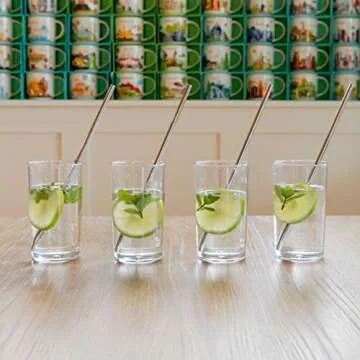 Youngever 9 Pack 9-ounce Plastic Drinking Tumblers, Plastic Glasses, Reusable Plastic Cups, Unbreakable Glasses, Drinking Glasses, Reusable | NO BPA | Top-rack Dishwasher Safe