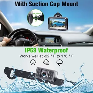 Rohent HD 1080P Night Vision Waterproof Backup Camera