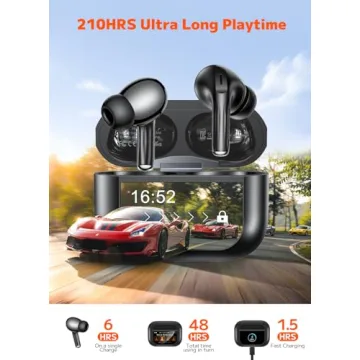 Szwdo Wireless Earbuds with Noise Cancelling and Touchscreen