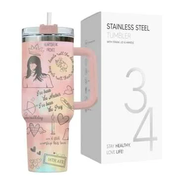 34HD Music Tumbler 40 Oz Stainless Steel - Gifts for Music Lovers
