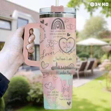 34HD Music Tumbler 40 Oz - The Perfect Gift for Fans