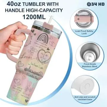 34HD Music Tumbler 40 Oz - The Perfect Gift for Fans