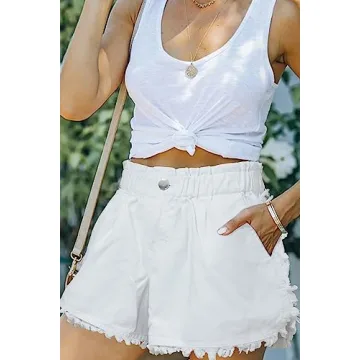 Trendy High Waisted Denim Shorts for Summer Style