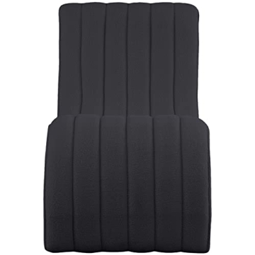 Meridian Modern Chaise with Soft Black Fabric