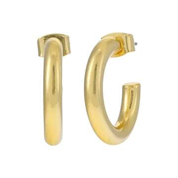 Madewell Chunky Small Hoop Earrings Vintage Gold For Every Occasion