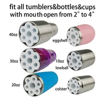 Masbros Cup Turner Foam Inserts Set Spinner Foams for 3/4" PVC Pipe Fit All Tumblers Bottles Cups with Mouth Opening Width from 2" to 4" (Set of 4 for 3/4" PVC Pipe, PVC Pipe Outer Diameter 1-1/16")