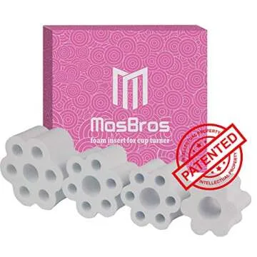 Masbros Cup Turner Foam Inserts Set Spinner Foams for 3/4" PVC Pipe Fit All Tumblers Bottles Cups with Mouth Opening Width from 2" to 4" (Set of 4 for 3/4" PVC Pipe, PVC Pipe Outer Diameter 1-1/16")