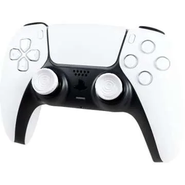 KontrolFreek CQC Rush for PlayStation 4 (PS4) and PlayStation 5 (PS5) Controller | Performance Thumbsticks | 2 Mid-Rise Concave | White