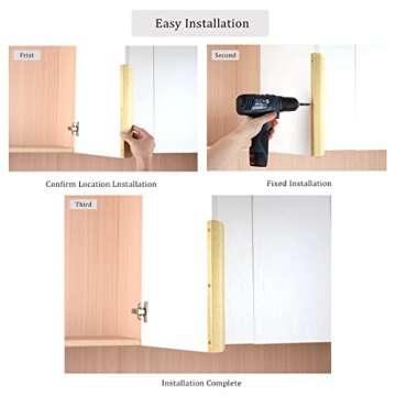 tulple Edge Finger Tab Pull for cabinets Kitchen Concealed Drawer pulls Aluminum Flat Hidden Back Mo...