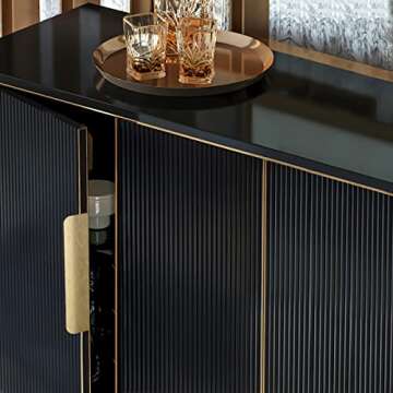 tulple Edge Finger Tab Pull for cabinets Kitchen Concealed Drawer pulls Aluminum Flat Hidden Back Mount Door Handle for Home 5Pack Modern Brushed Gold 4.72" Overall Length Easy Installation