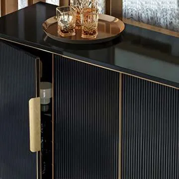 tulple Edge Finger Tab Pull for cabinets Kitchen Concealed Drawer pulls Aluminum Flat Hidden Back Mount Door Handle for Home 5Pack Modern Brushed Gold 4.72" Overall Length Easy Installation