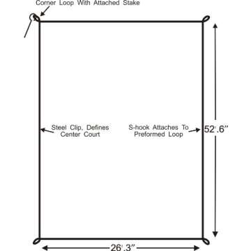 Home Court Quick Setup Rope Boundary for Outdoor Sports
