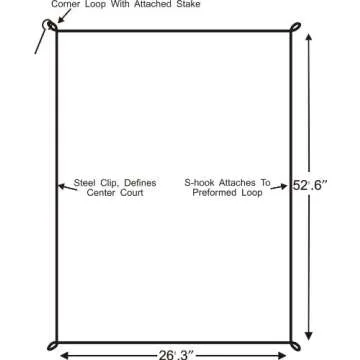 Home Court Quick Setup Rope Boundary for Outdoor Sports