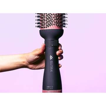Sutra Interchangeable Blowout Brush Set, 3-inch I 76MM Oval Barrel + Base, DC Motor, 3 Heat Settings, Infrared and Ionic Technology