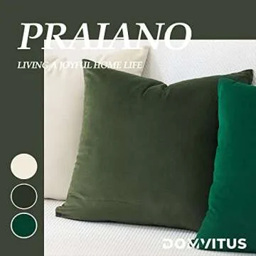 DOMVITUS Velvet Throw Pillow Covers Set - Luxury Comfort