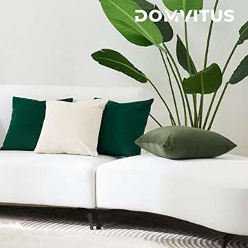 DOMVITUS Velvet Throw Pillow Covers Set - Luxury Comfort