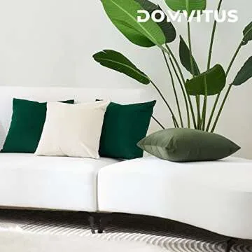 DOMVITUS Velvet Throw Pillow Covers Set - Luxury Comfort
