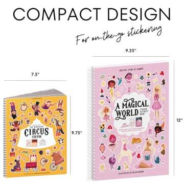 Cupkin Circus Show Sticker Book for Kids, 300+ Stickers