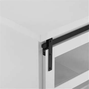 Walker Edison Weston 32 Inch Buffet Console with Glass Doors