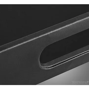 Elegant 18"x12" Black Faux Leather Decorative Tray