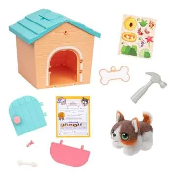 Little Live Pets My Puppy's Home Minis - Teal & Orange Home | Plush Toy & Kennel Playset. Build Your Puppy's Home, Name Your Puppy & Surprise! Puppy Appears! Which Puppy Will You Get? Easy Build DIY