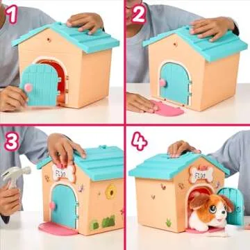Little Live Pets My Puppy's Home Minis - Teal & Orange Home | Plush Toy & Kennel Playset. Build Your Puppy's Home, Name Your Puppy & Surprise! Puppy Appears! Which Puppy Will You Get? Easy Build DIY