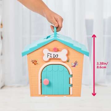 Little Live Pets My Puppy's Home Minis - Teal & Orange Home | Plush Toy & Kennel Playset. Build Your Puppy's Home, Name Your Puppy & Surprise! Puppy Appears! Which Puppy Will You Get? Easy Build DIY