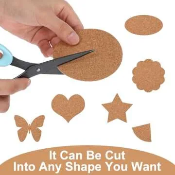 16 PCS Adhesive Cork for Coasters Cork Circle Cork Backing for Coasters Brown Thin Cork Sheets 3.54 Inch Round Backing Cork Tiles Mat with Strong Adhesive-Backed Mini Cork Board for DIY Coasters