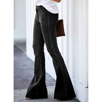 GOSOPIN Women Ripped Slim Fit Jeans Boyfriend Distressed Ankle Denim Pants